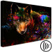 Canvas Print Colorful Shadow (1-part) wide - abstract multicolored wolf 129035 additionalThumb 6