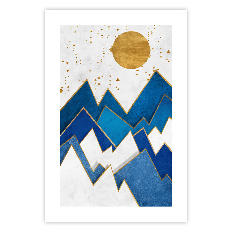 Wall Poster Snowy Peaks - geometric abstraction with winter mountain landscape 129435 additionalImage 19