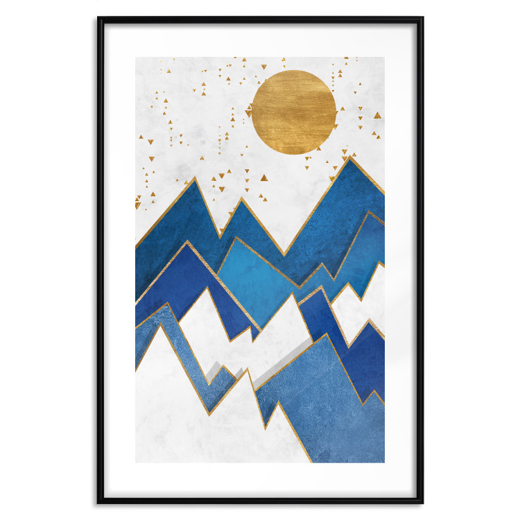 Wall Poster Snowy Peaks - geometric abstraction with winter mountain landscape 129435 additionalImage 17