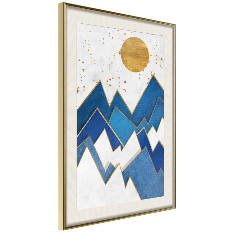 Wall Poster Snowy Peaks - geometric abstraction with winter mountain landscape 129435 additionalImage 3
