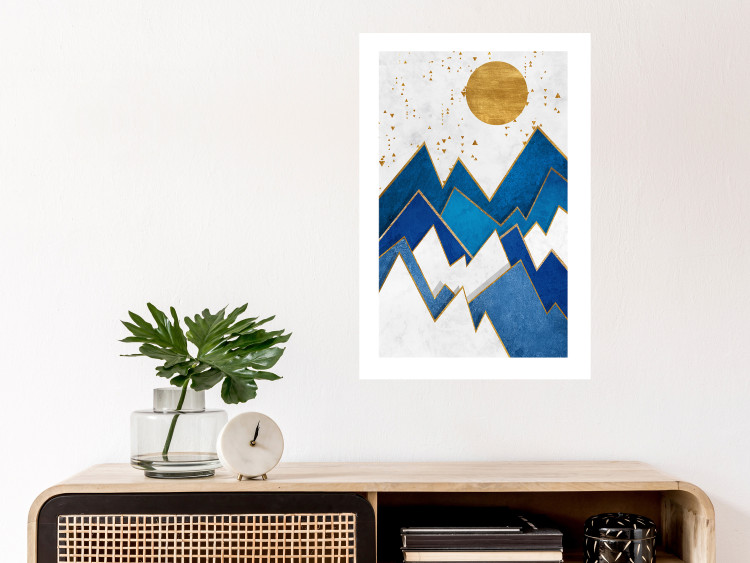 Wall Poster Snowy Peaks - geometric abstraction with winter mountain landscape 129435 additionalImage 5