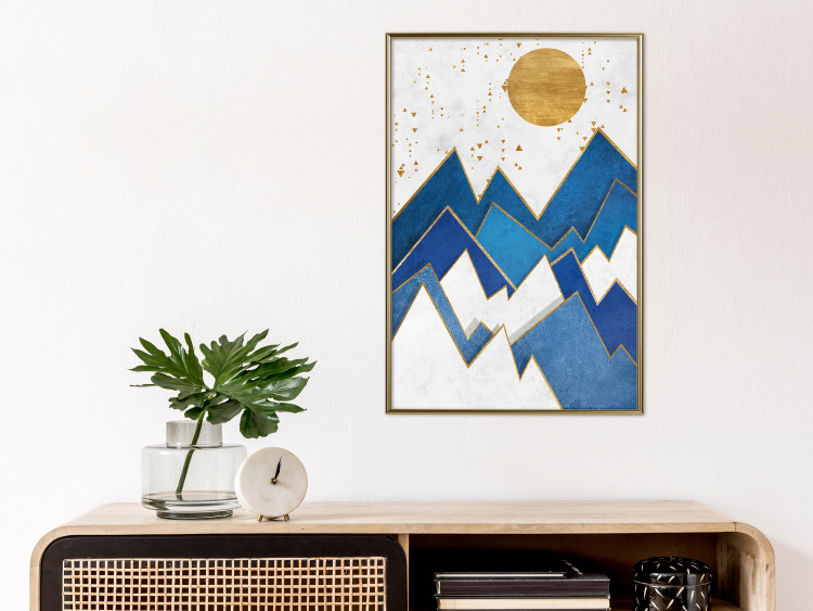 Wall Poster Snowy Peaks - geometric abstraction with winter mountain landscape 129435 additionalImage 5