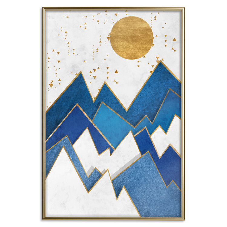 Wall Poster Snowy Peaks - geometric abstraction with winter mountain landscape 129435 additionalImage 21