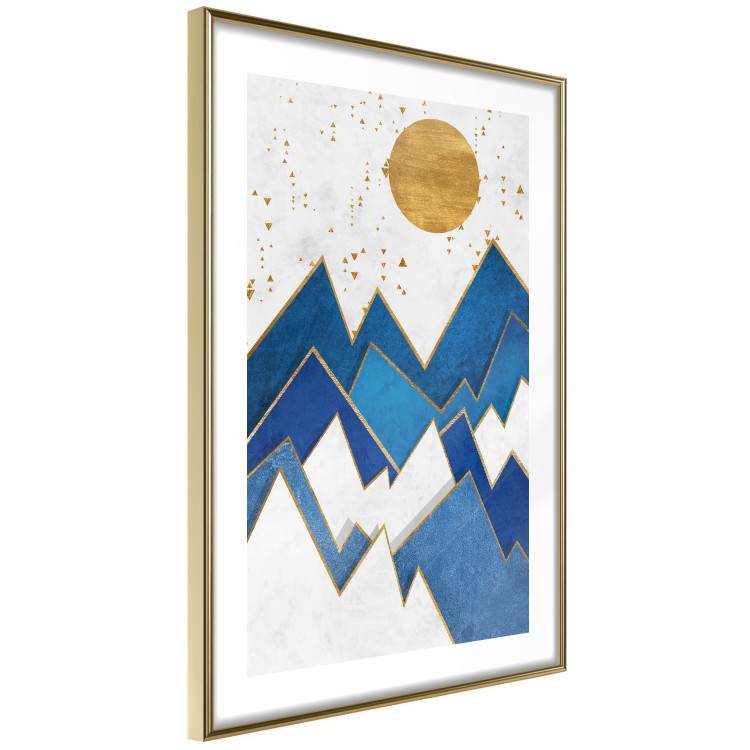 Wall Poster Snowy Peaks - geometric abstraction with winter mountain landscape 129435 additionalImage 9