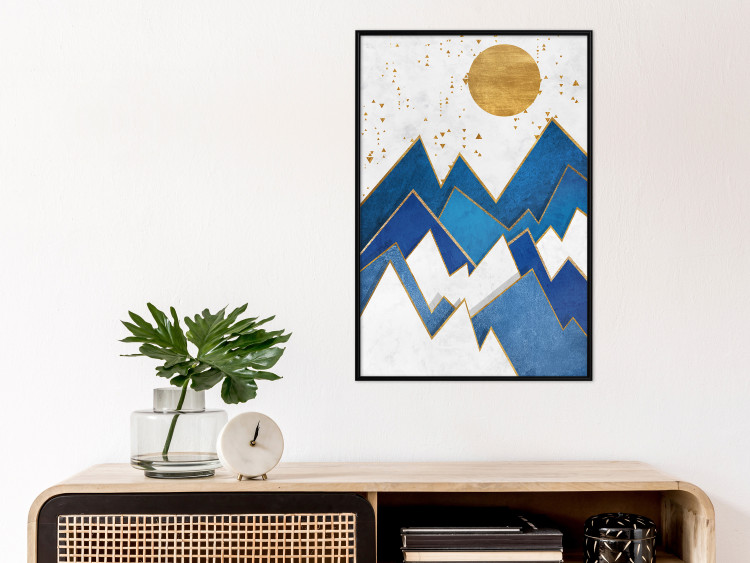Wall Poster Snowy Peaks - geometric abstraction with winter mountain landscape 129435 additionalImage 4