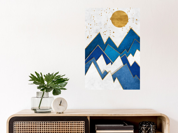 Wall Poster Snowy Peaks - geometric abstraction with winter mountain landscape 129435 additionalImage 4