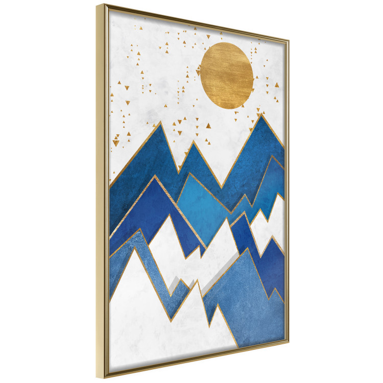 Wall Poster Snowy Peaks - geometric abstraction with winter mountain landscape 129435 additionalImage 12