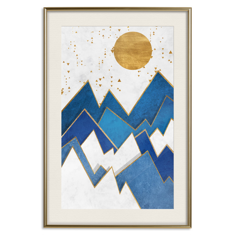 Wall Poster Snowy Peaks - geometric abstraction with winter mountain landscape 129435 additionalImage 20
