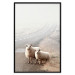 Poster Extraordinary Hitchhikers - landscape of animals by the road against a field 130235 additionalThumb 16