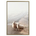Poster Extraordinary Hitchhikers - landscape of animals by the road against a field 130235 additionalThumb 21