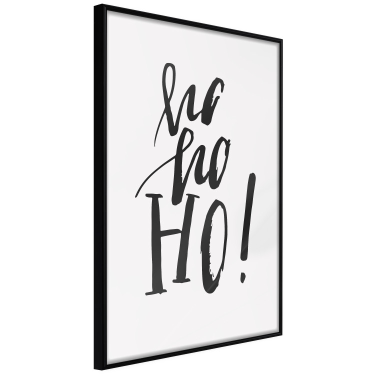 Poster Ho, ho, Ho! - black text in the form of a famous quote on a light gray background 130735 additionalImage 11