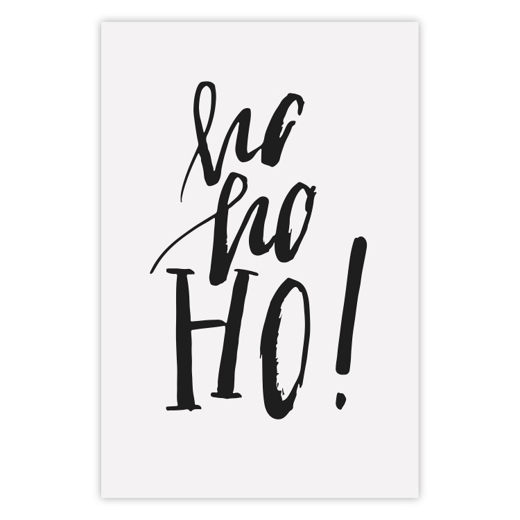 Poster Ho, ho, Ho! - black text in the form of a famous quote on a light gray background 130735