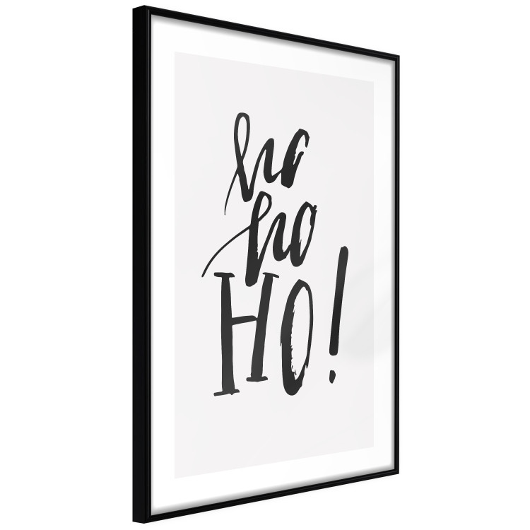 Poster Ho, ho, Ho! - black text in the form of a famous quote on a light gray background 130735 additionalImage 6