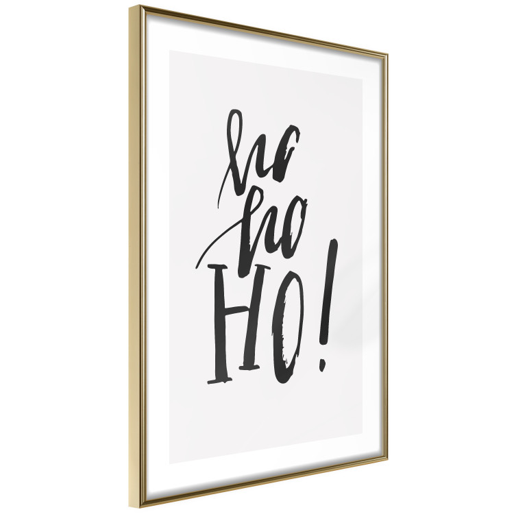 Poster Ho, ho, Ho! - black text in the form of a famous quote on a light gray background 130735 additionalImage 9