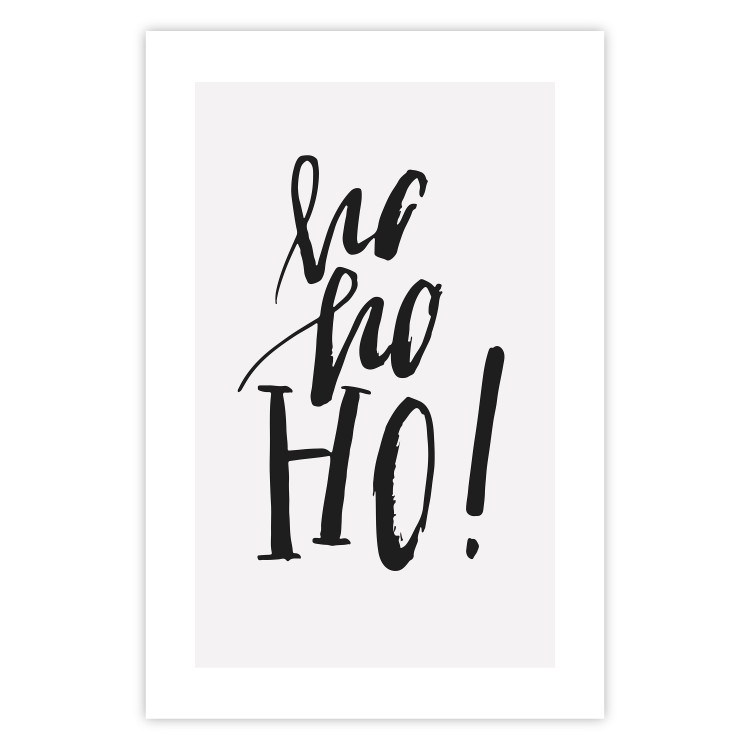 Poster Ho, ho, Ho! - black text in the form of a famous quote on a light gray background 130735 additionalImage 16