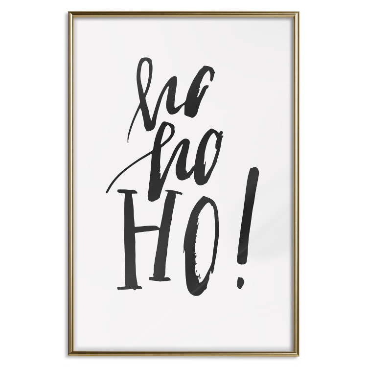 Poster Ho, ho, Ho! - black text in the form of a famous quote on a light gray background 130735 additionalImage 15