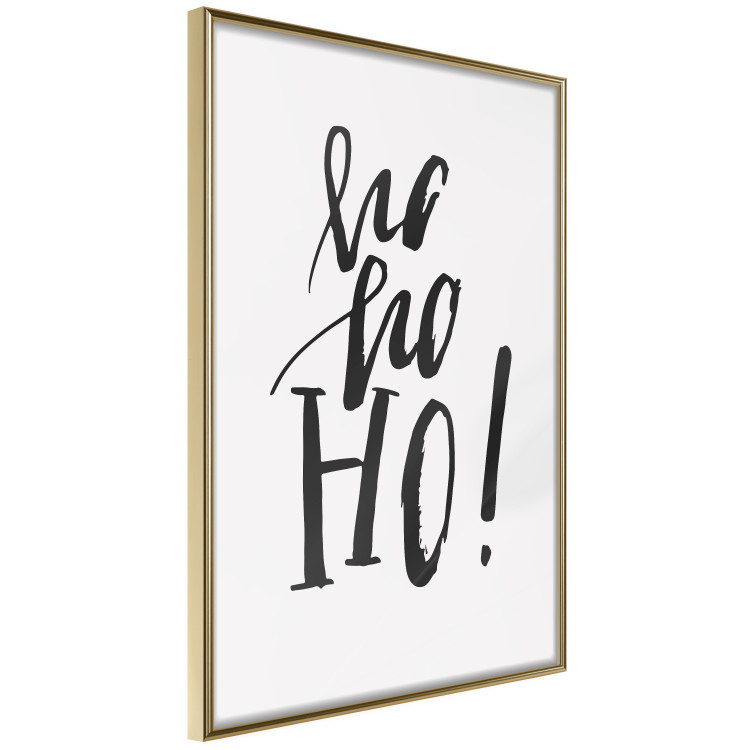 Poster Ho, ho, Ho! - black text in the form of a famous quote on a light gray background 130735 additionalImage 12