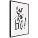 Poster Ho, ho, Ho! - black text in the form of a famous quote on a light gray background 130735 additionalThumb 13