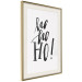 Poster Ho, ho, Ho! - black text in the form of a famous quote on a light gray background 130735 additionalThumb 3
