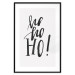 Poster Ho, ho, Ho! - black text in the form of a famous quote on a light gray background 130735 additionalThumb 20