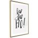 Poster Ho, ho, Ho! - black text in the form of a famous quote on a light gray background 130735 additionalThumb 7