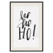 Poster Ho, ho, Ho! - black text in the form of a famous quote on a light gray background 130735 additionalThumb 24