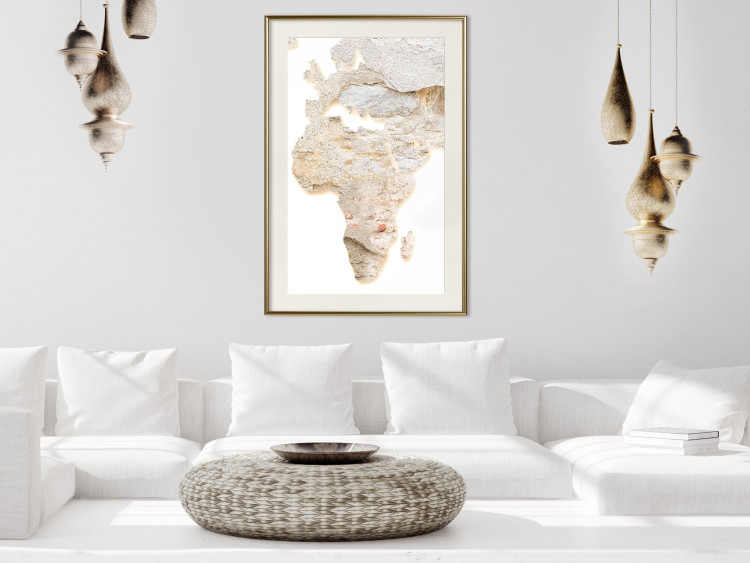 Poster Hot Continent - light wall texture in the shape of the African continent 131835 additionalImage 22