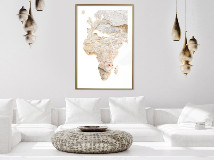 Poster Hot Continent - light wall texture in the shape of the African continent 131835 additionalImage 13