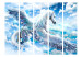 Room Divider Screen Pegasus (blue) II (5-piece) - winged horse and blue sky 132635 additionalThumb 3