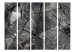Folding Screen Sidewalk Tiles (Gray) II (5-piece) - dark background in triangles 132835 additionalThumb 3