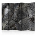 Folding Screen Sidewalk Tiles (Gray) II (5-piece) - dark background in triangles 132835