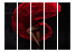 Room Separator Flamenco Dancer II (5-piece) - woman in a red dress 133335 additionalThumb 3