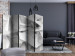 Room Divider Screen Frozen Wings II (5-piece) - geometric gray 3D composition 133435 additionalThumb 4