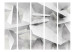 Room Divider Screen Frozen Wings II (5-piece) - geometric gray 3D composition 133435 additionalThumb 3