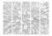 Folding Screen White Dahlia II - uneven and white geometric figures with 3D imitation 133635 additionalThumb 3