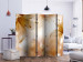 Room Divider Golden Years II - light brown lily flowers on an abstract background 133735 additionalThumb 2