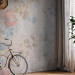 Photo Wallpaper Colourful subtle flowers - plant motif with leaves in vintage style 136335 additionalThumb 7