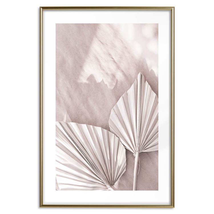 Poster Hot Morning - a summer composition with white leaves in a scandi boho style 136535 additionalImage 13