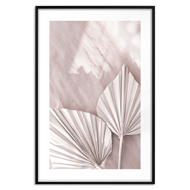 Poster Hot Morning - a summer composition with white leaves in a scandi boho style 136535 additionalImage 14