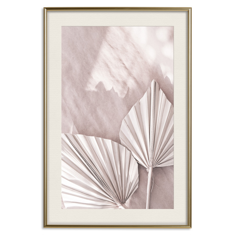 Poster Hot Morning - a summer composition with white leaves in a scandi boho style 136535 additionalImage 12