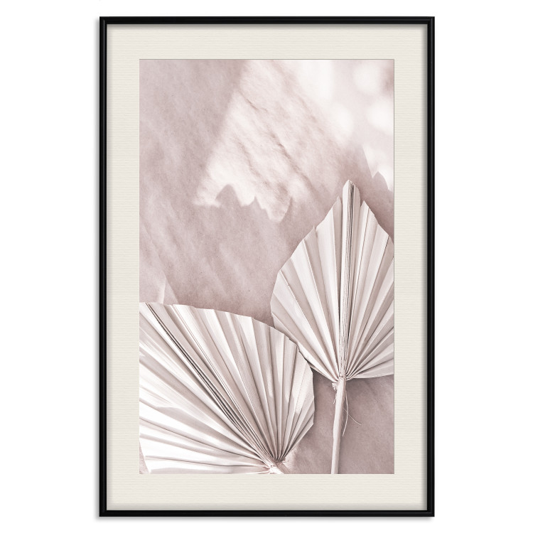 Poster Hot Morning - a summer composition with white leaves in a scandi boho style 136535 additionalImage 11