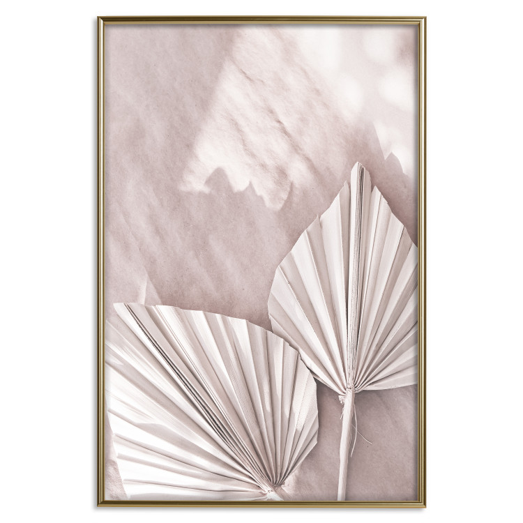 Poster Hot Morning - a summer composition with white leaves in a scandi boho style 136535 additionalImage 26
