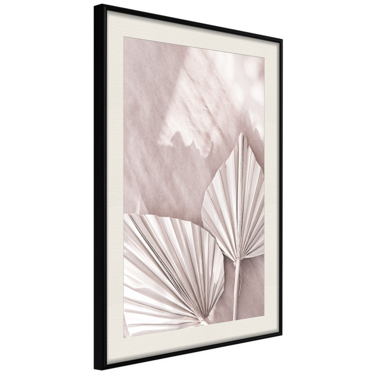 Poster Hot Morning - a summer composition with white leaves in a scandi boho style 136535 additionalImage 3