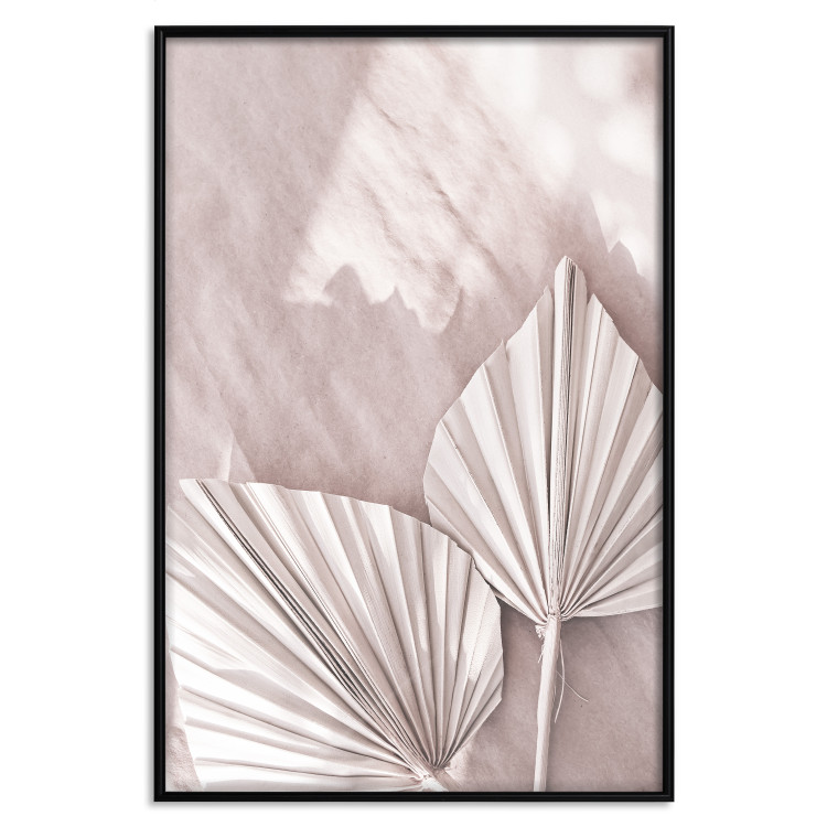 Poster Hot Morning - a summer composition with white leaves in a scandi boho style 136535 additionalImage 20