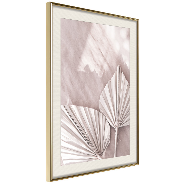 Poster Hot Morning - a summer composition with white leaves in a scandi boho style 136535 additionalImage 2