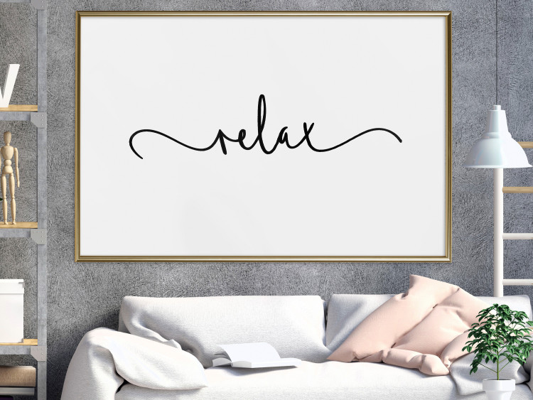 Wall Poster Relax - minimalist composition with English text 137235 additionalImage 16