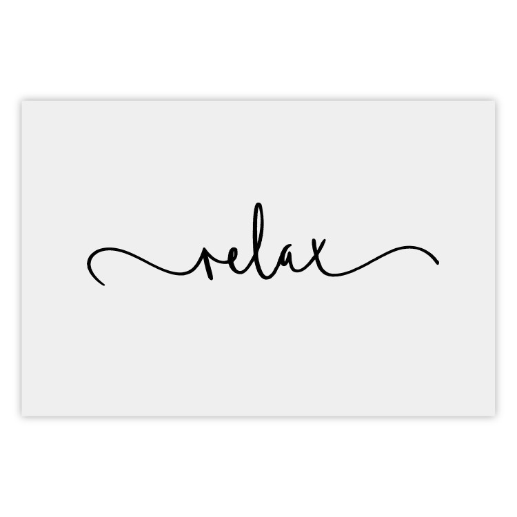 Wall Poster Relax - minimalist composition with English text 137235