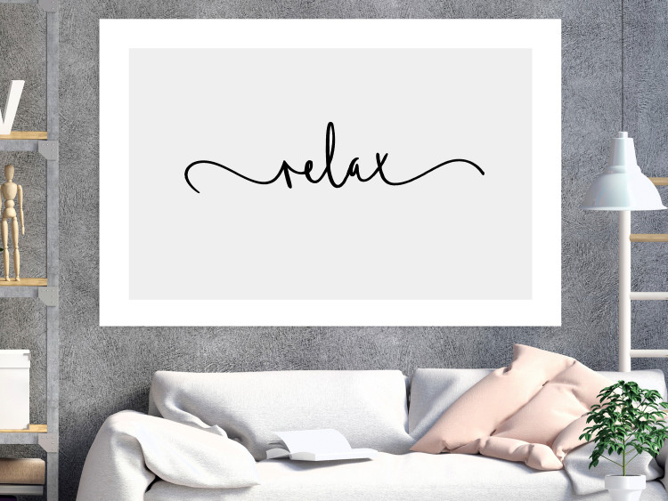 Wall Poster Relax - minimalist composition with English text 137235 additionalImage 24