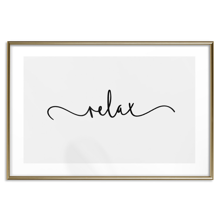Wall Poster Relax - minimalist composition with English text 137235 additionalImage 8