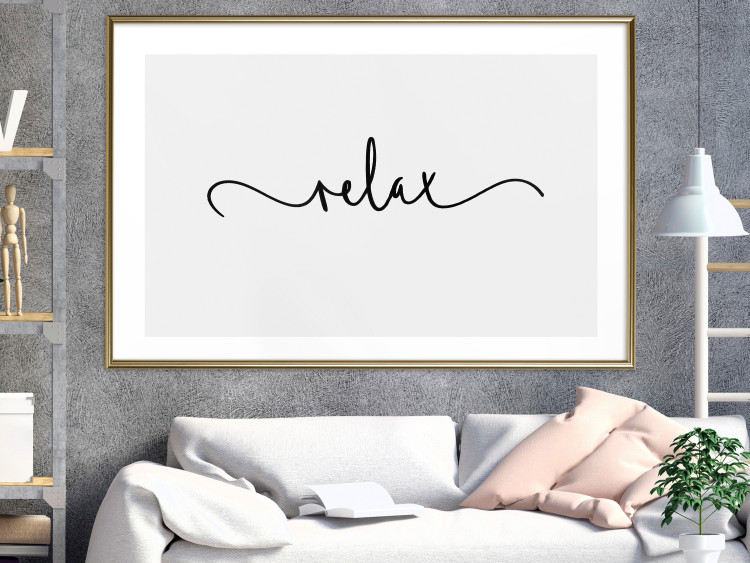 Wall Poster Relax - minimalist composition with English text 137235 additionalImage 14